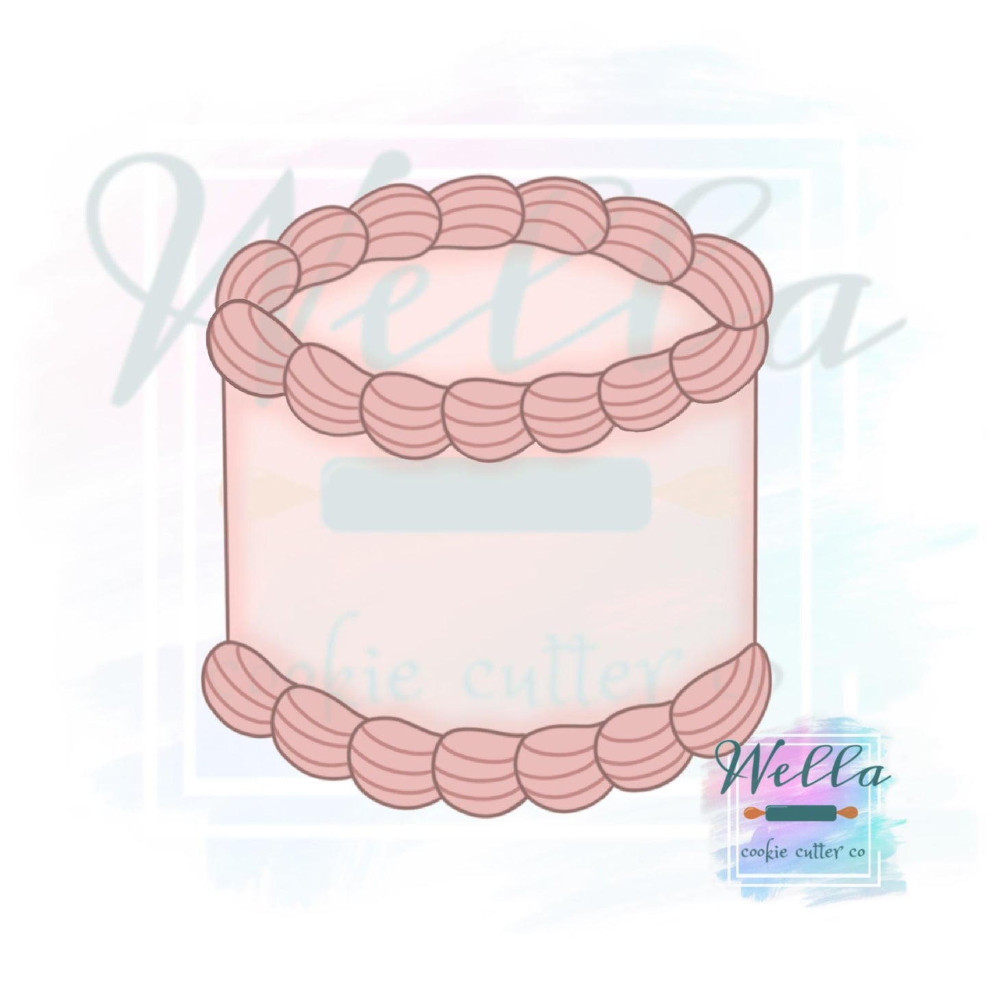 Birthday Buttercream Cake Cookie Cutter