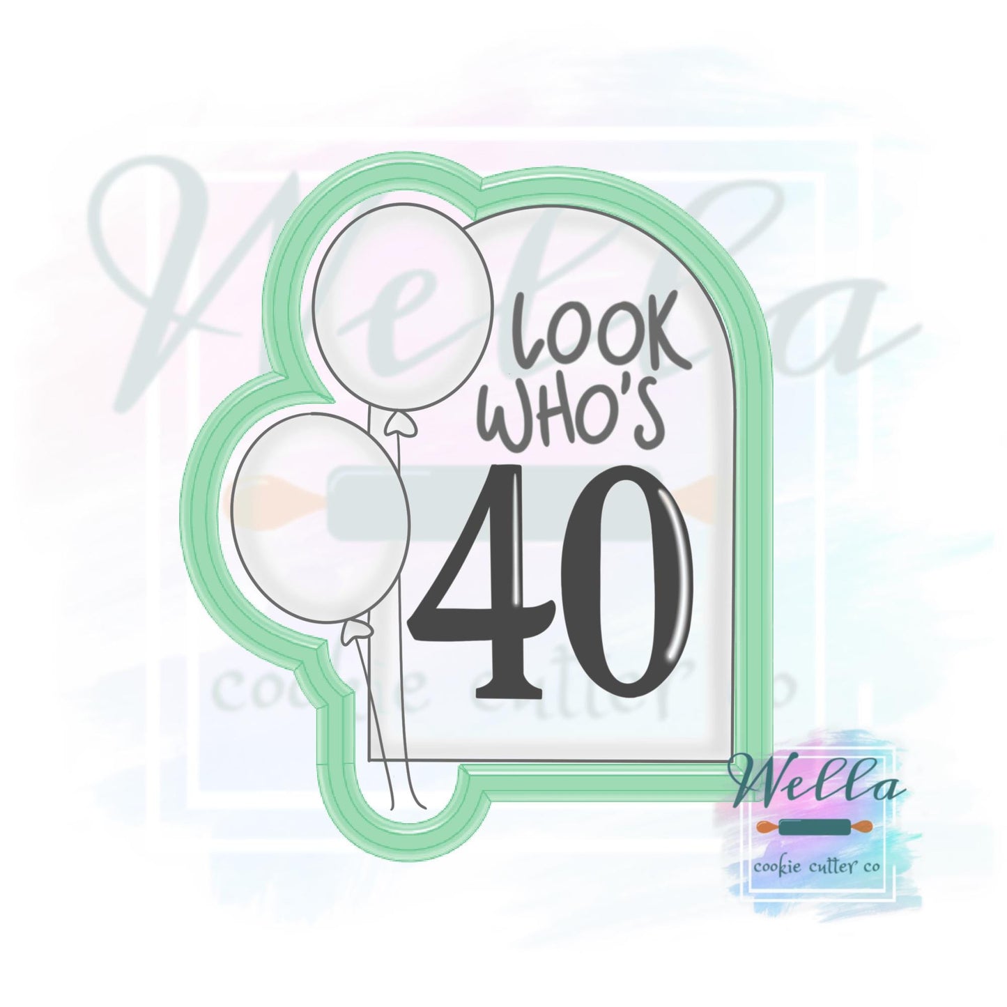 Balloon Arch Plaque Cookie Cutter