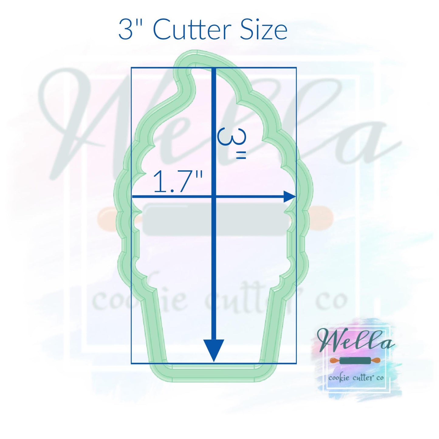 Ice Cream Sugar Cone Cookie Cutter