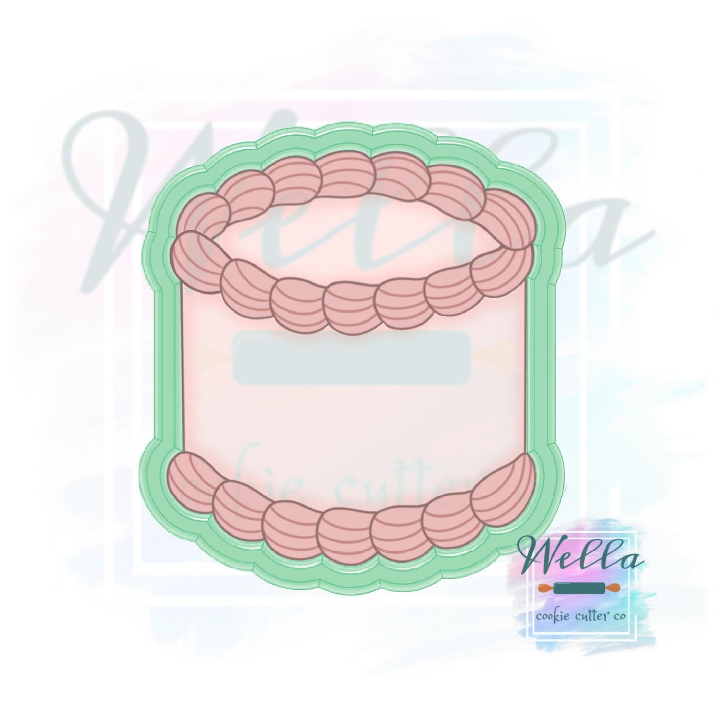 Birthday Buttercream Cake Cookie Cutter