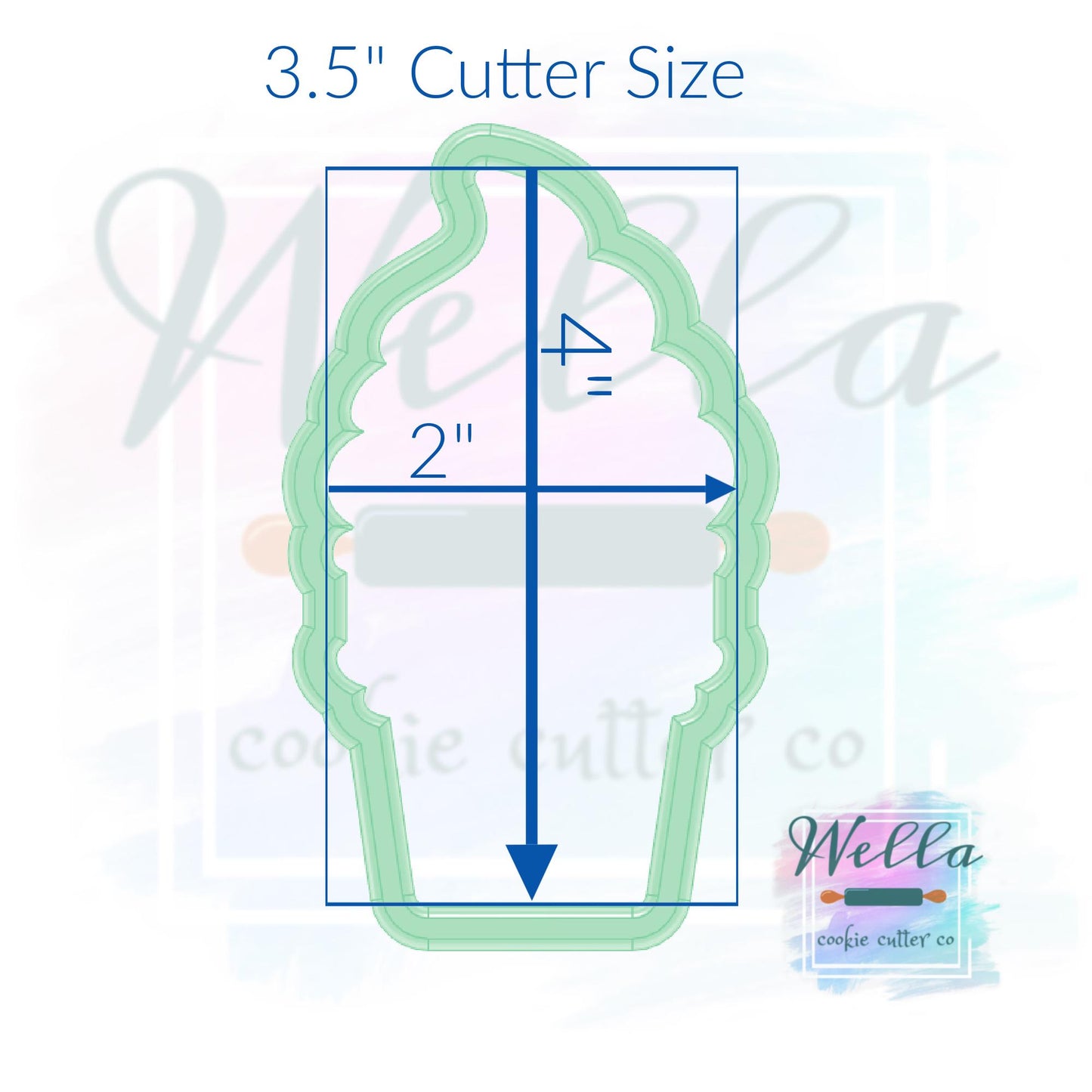 Ice Cream Sugar Cone Cookie Cutter