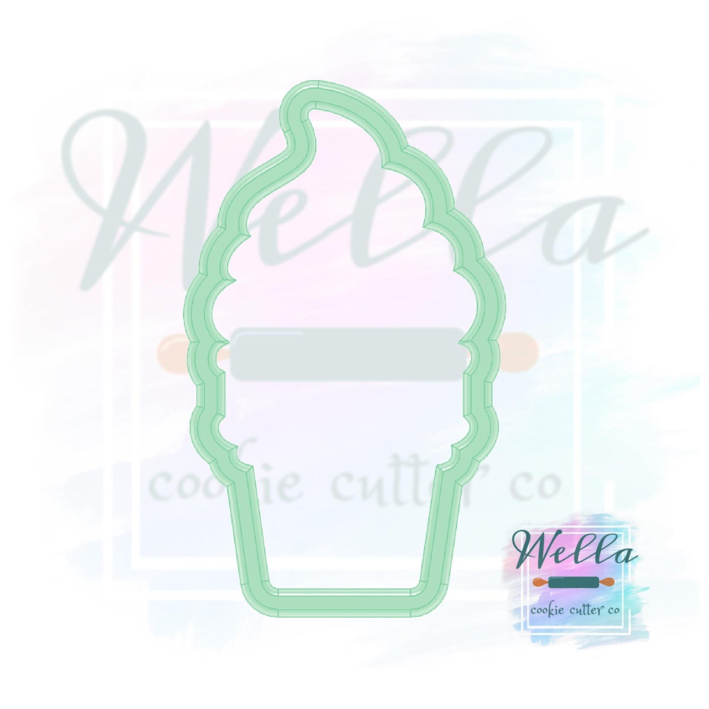 Ice Cream Sugar Cone Cookie Cutter