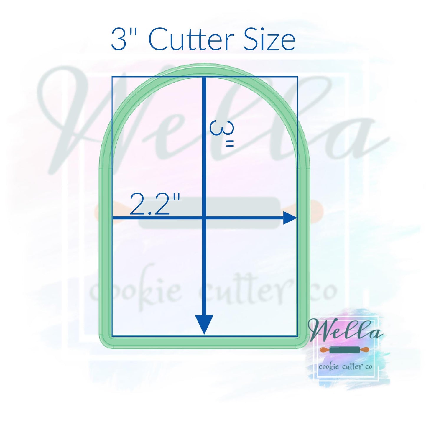 Short Arch Plaque Cookie Cutter