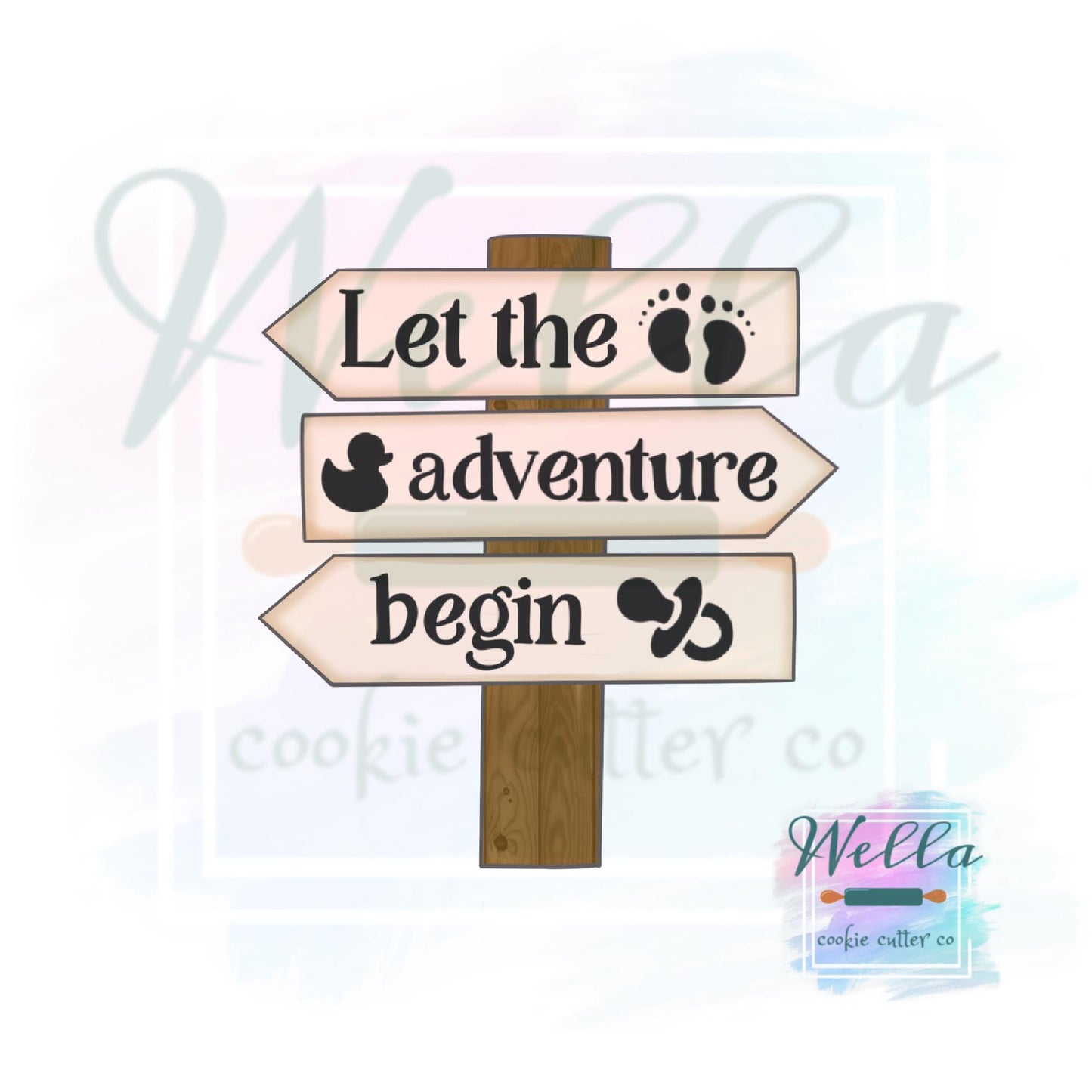 Wooden Signpost Cookie Cutter