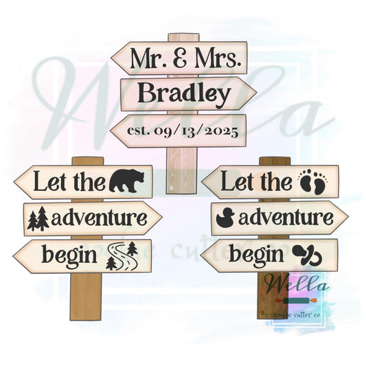 Wooden Signpost Cookie Cutter