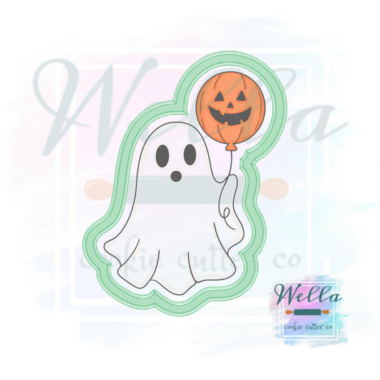 Ghost with Pumpkin Balloon Cookie Cutter