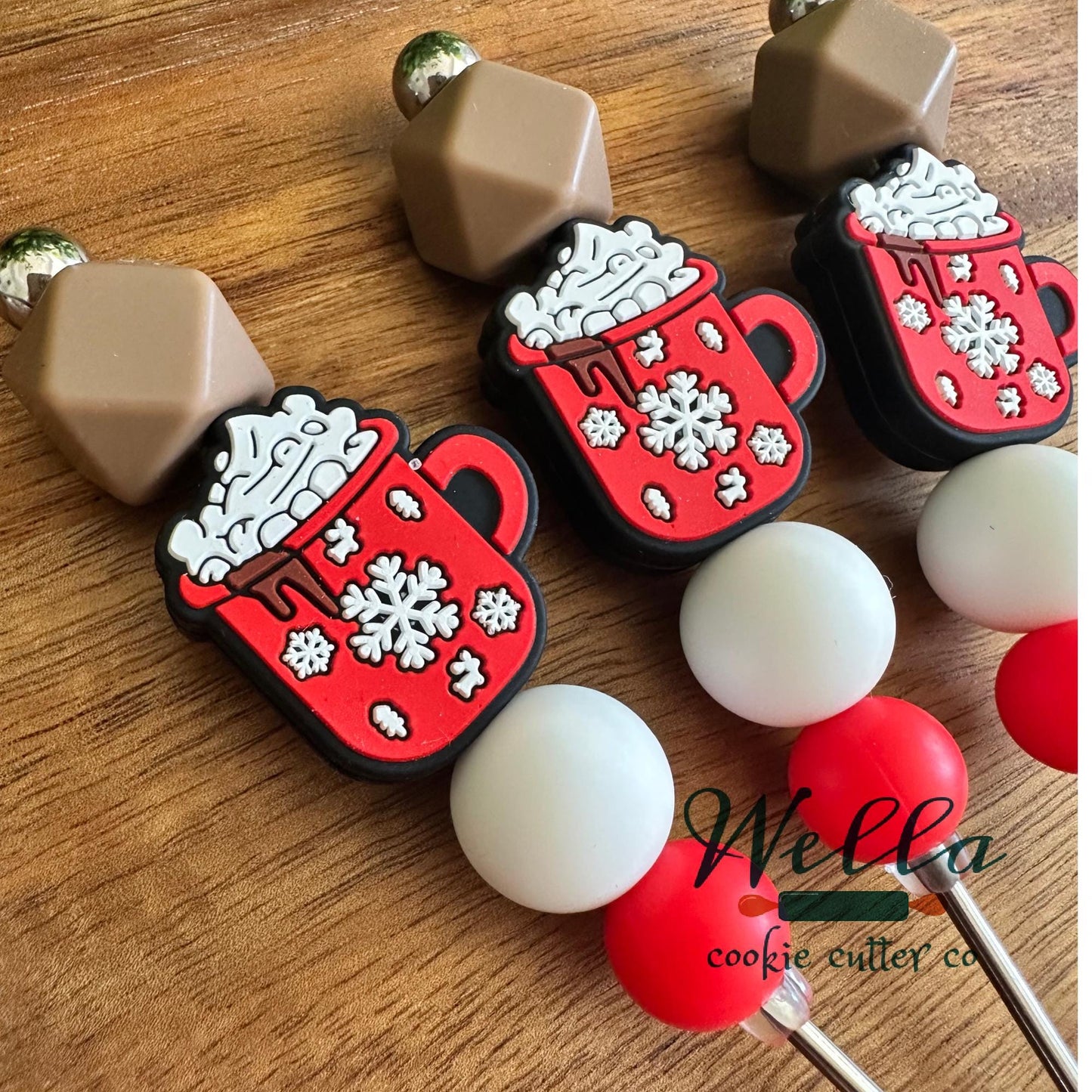 Hot Cocoa Christmas Themed Scribe Tool for Cookie Decorating