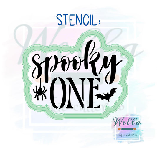 spooky ONE Text Cookie Cutter