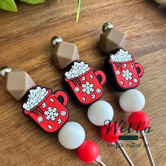 Hot Cocoa Christmas Themed Scribe Tool for Cookie Decorating