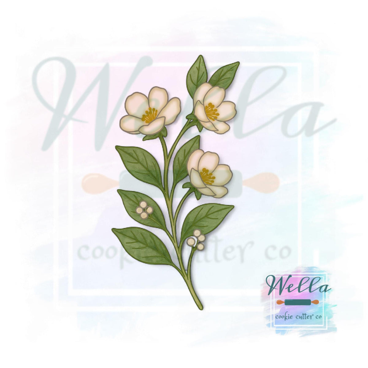 Floral Branch #1 Cookie Cutter