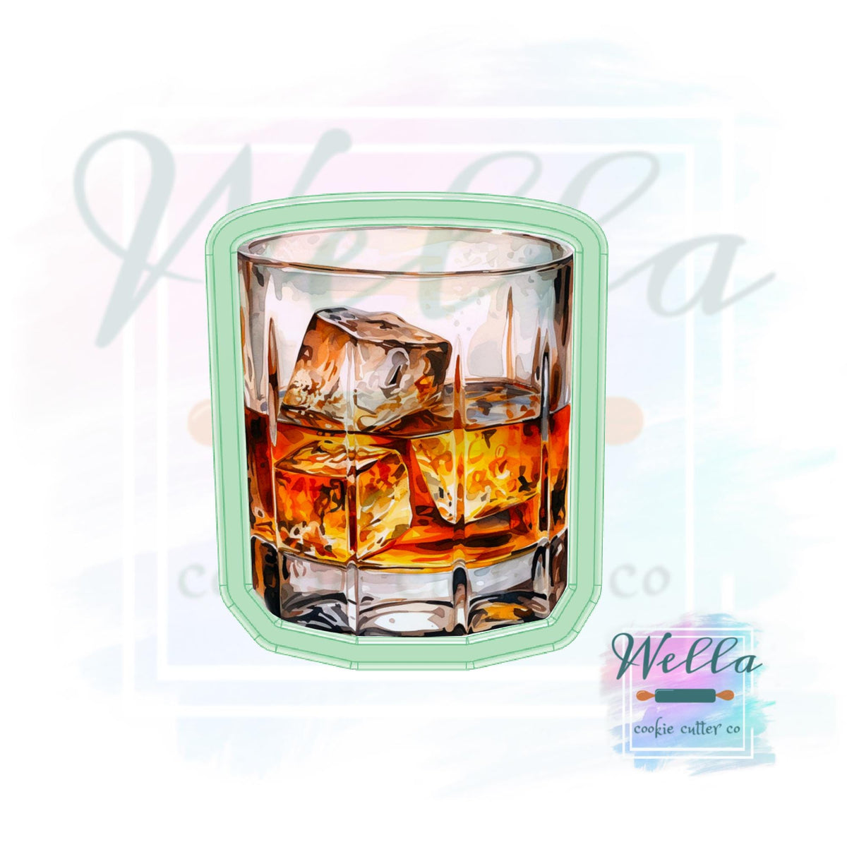 Whiskey Glass Cookie Cutter