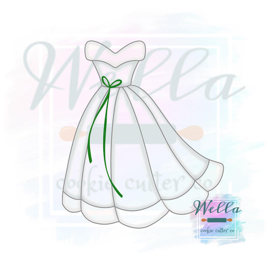 Christmas Ballgown Dress Cookie Cutter