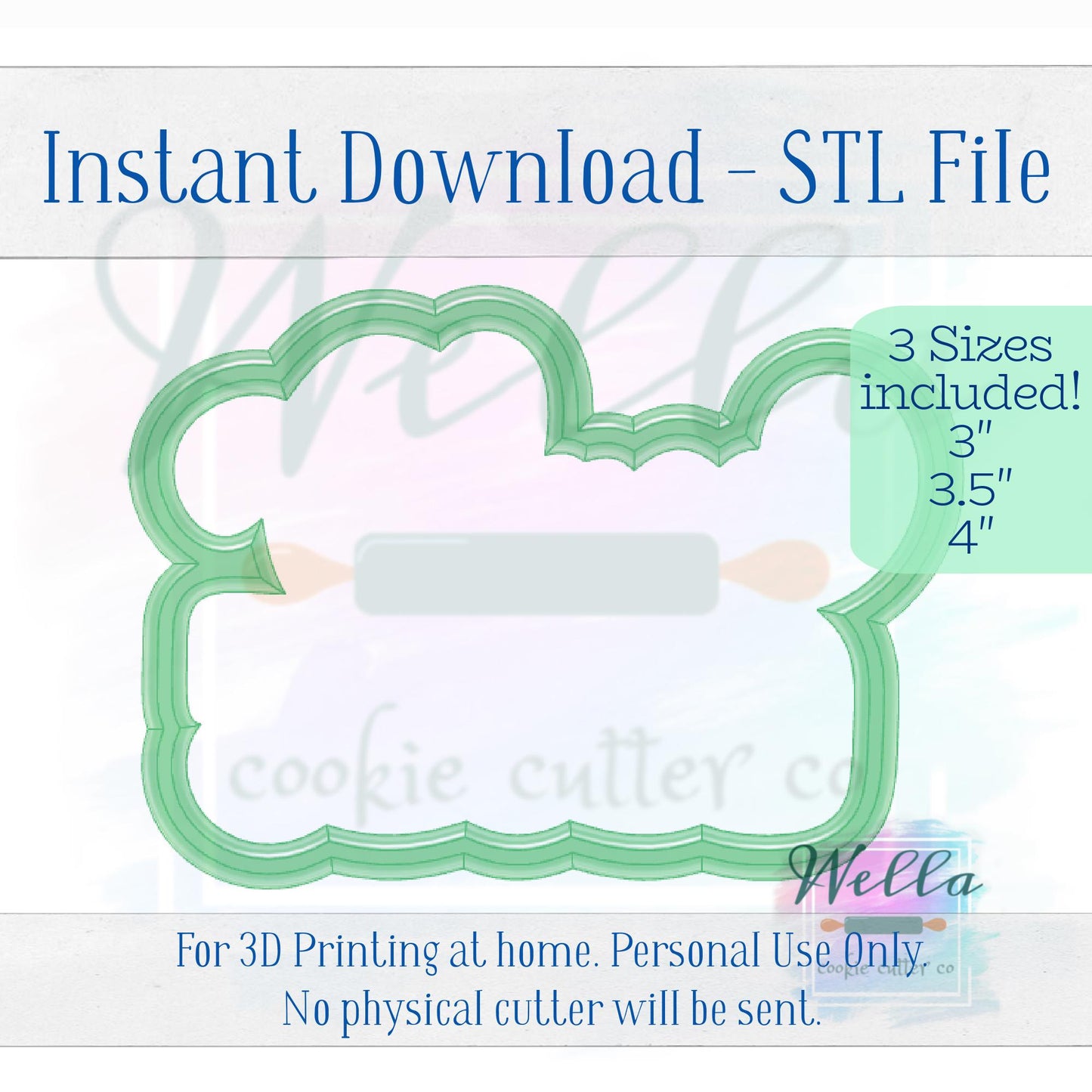 Digital STL File - Graduation Class of 2025 Cookie Cutter - 2 Sizes: 3.5" & 4"