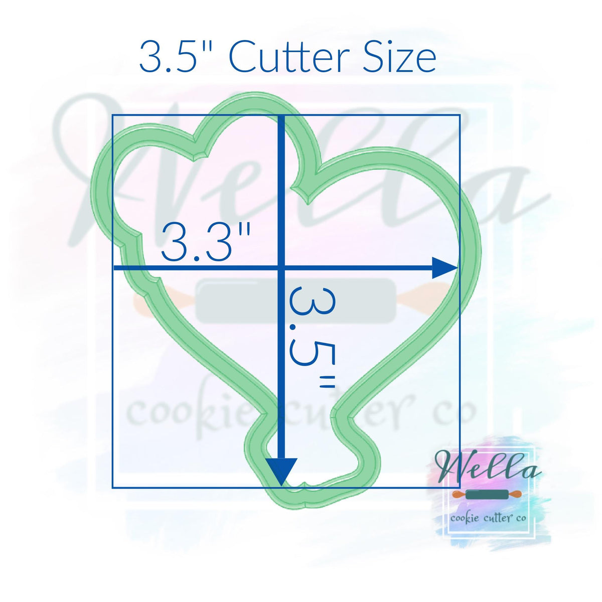 Ribbon Heart Plaque with Bow Cookie Cutter