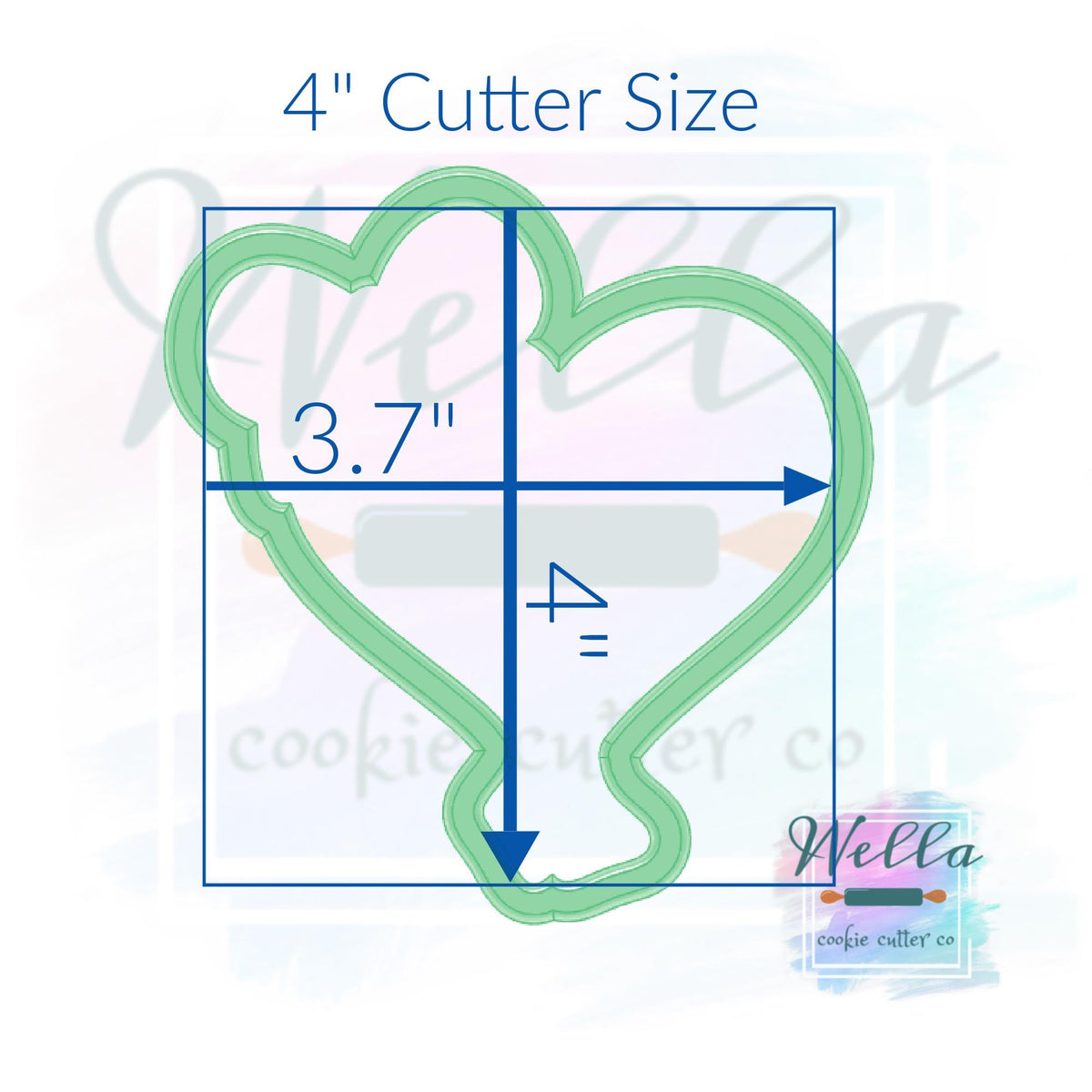 Ribbon Heart Plaque with Bow Cookie Cutter
