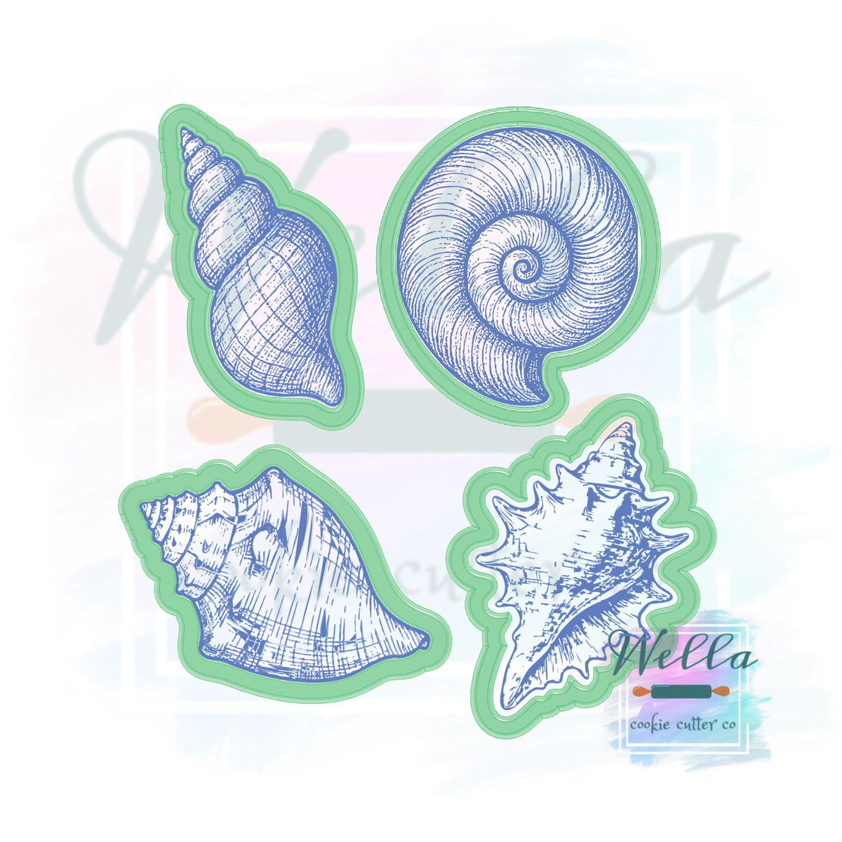 Seashell Cookie Cutters - Set of 4