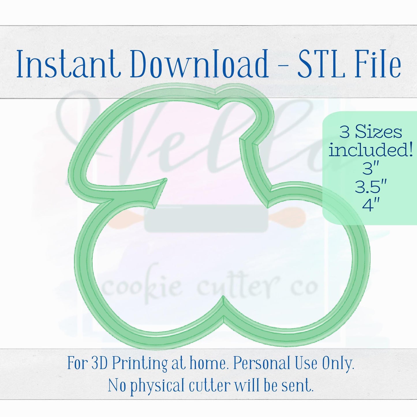 Digital STL File - Cherries with Leaf Cookie Cutter - 3 Sizes Included