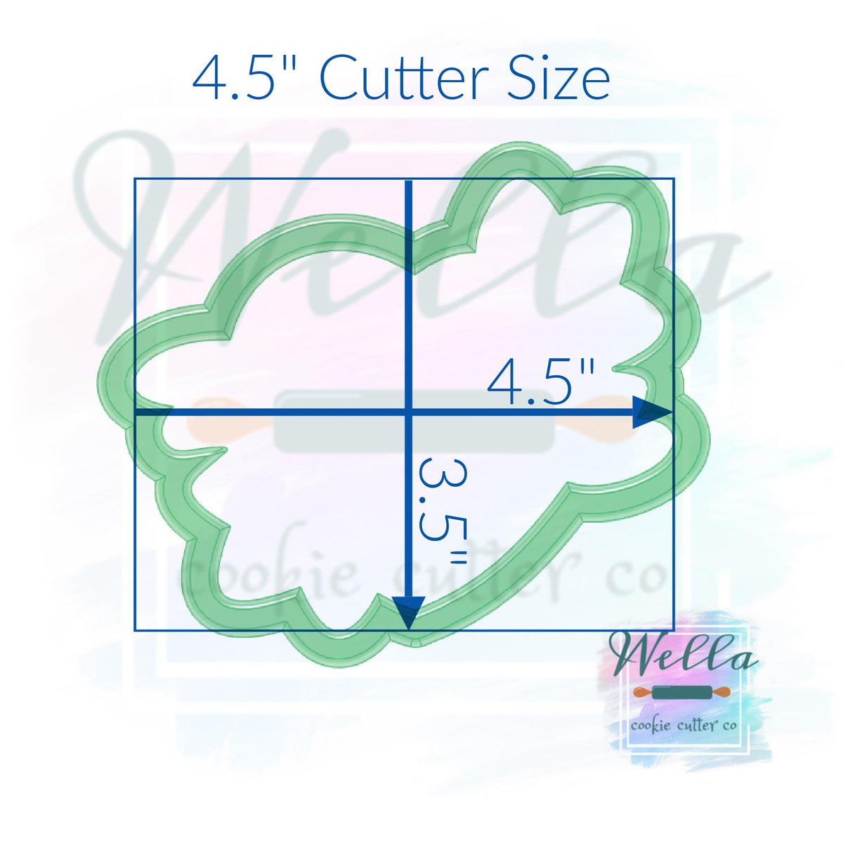 Mom Heart Tattoo Cookie Cutter with Optional Stencil Guide