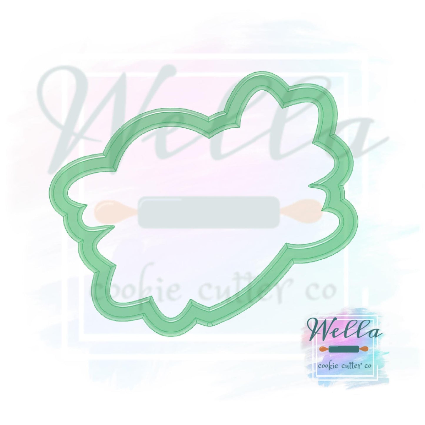 Mom Heart Tattoo Cookie Cutter with Optional Stencil Guide