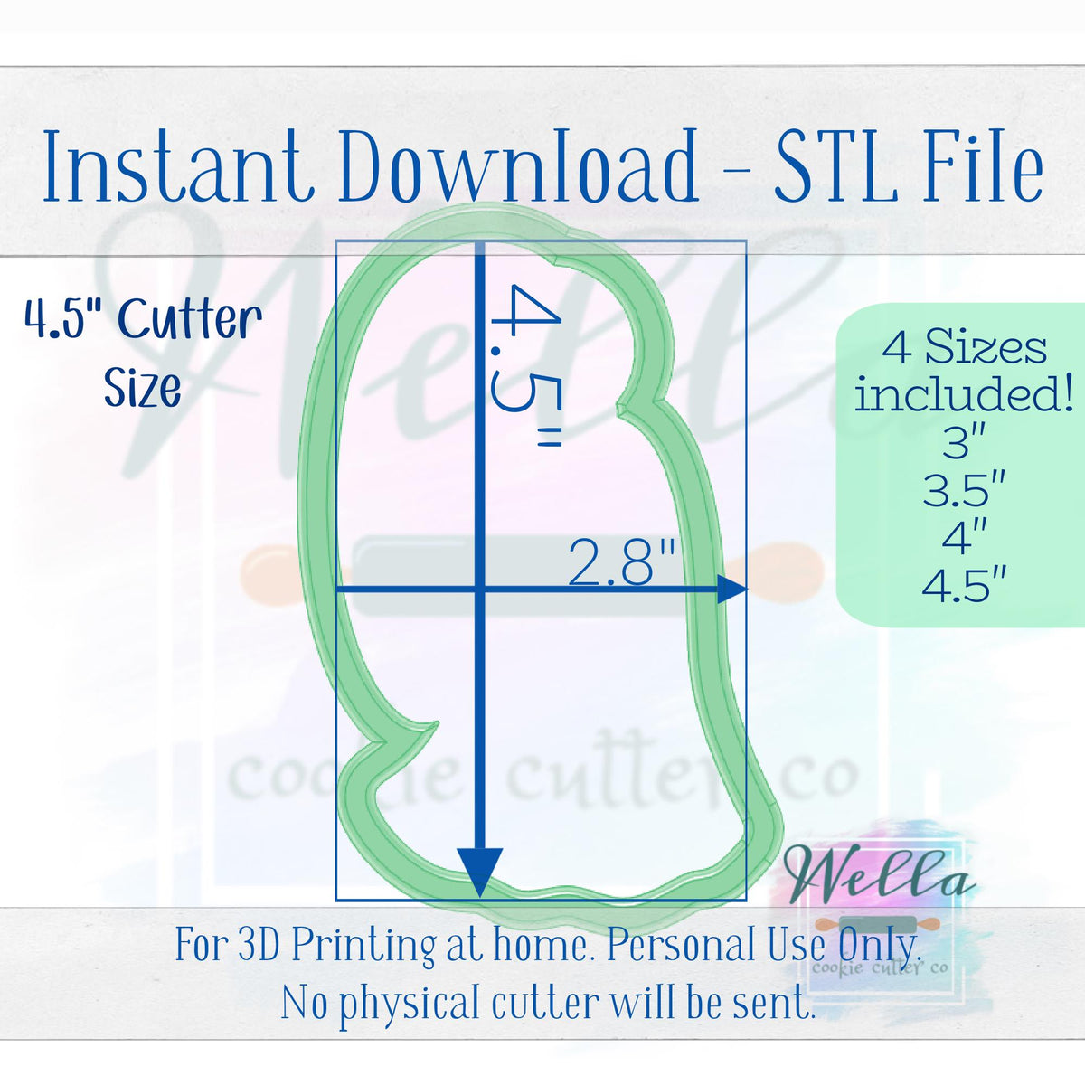 Digital STL File - Graduation Tassel #2 Cookie Cutter - 4 Sizes