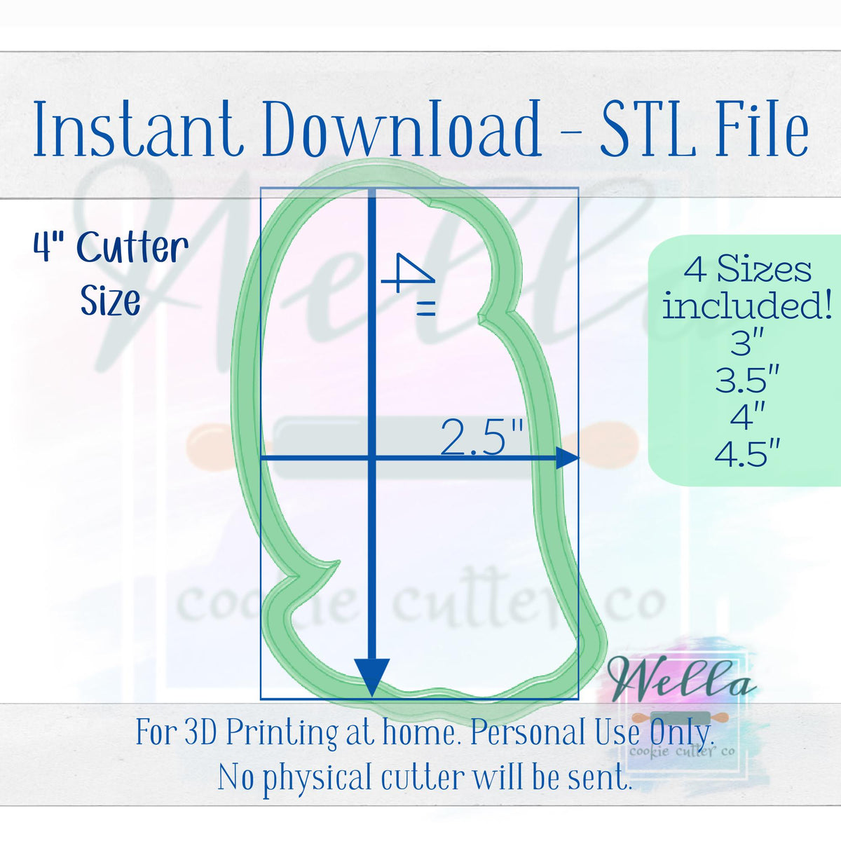 Digital STL File - Graduation Tassel #2 Cookie Cutter - 4 Sizes