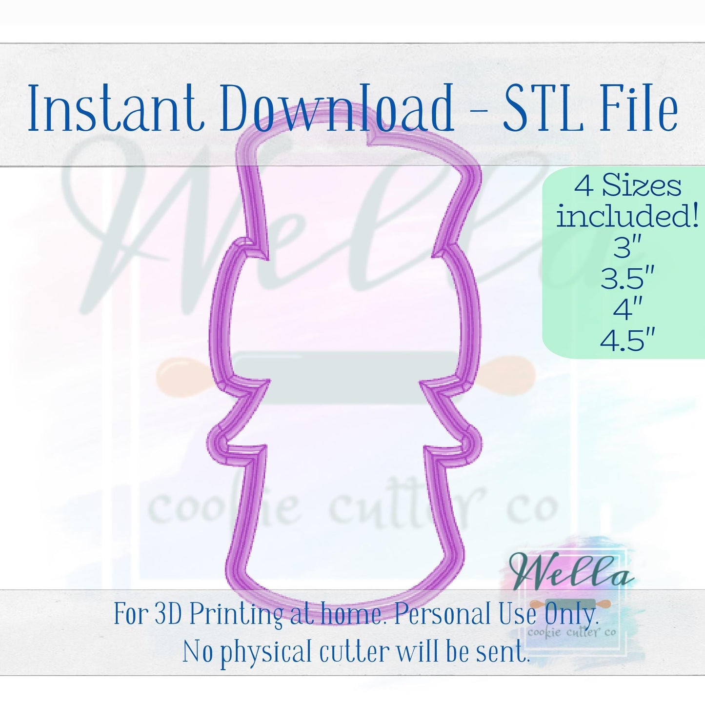 Digital STL File - Diploma Cookie Cutter - 4 Sizes