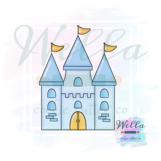 Princess Castle with Flags Cookie Cutter