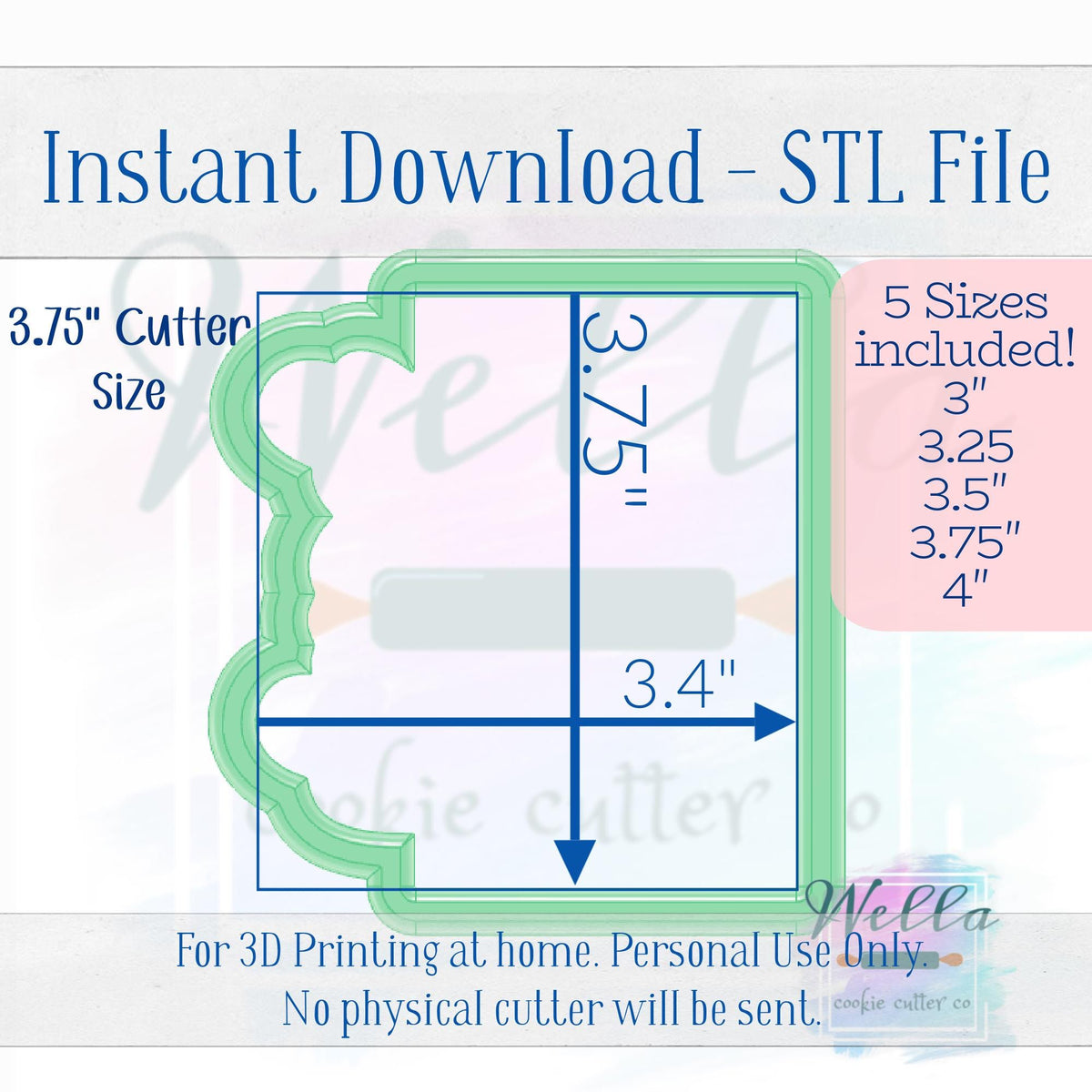 Digital STL File - Class of 2026 #2 Cookie Cutter - 5 Sizes