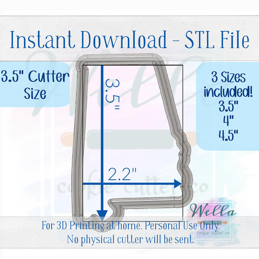 Digital STL File - State of Alabama Cookie Cutter - 3 Sizes