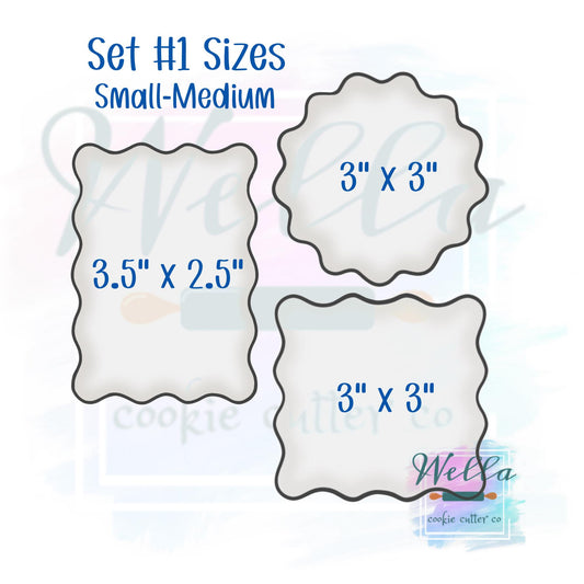 Wavy Plaque Set Cookie Cutters - Set of 3