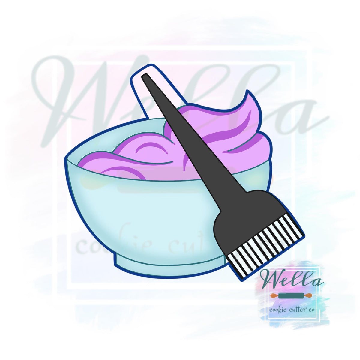 Stylist Color Bowl & Brush Cookie Cutter
