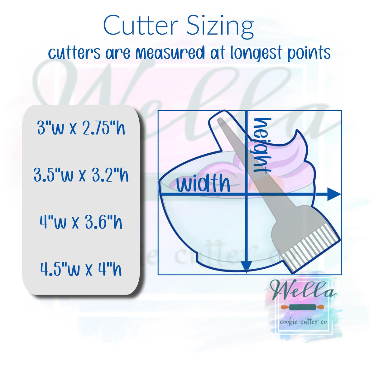 Stylist Color Bowl & Brush Cookie Cutter