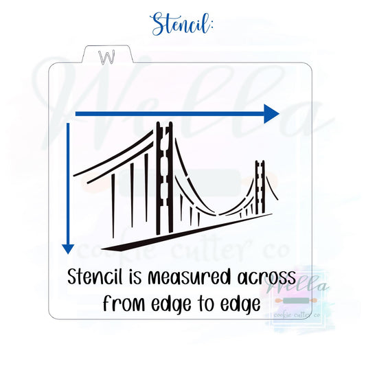 Golden Gate Bridge Cookie Stencil