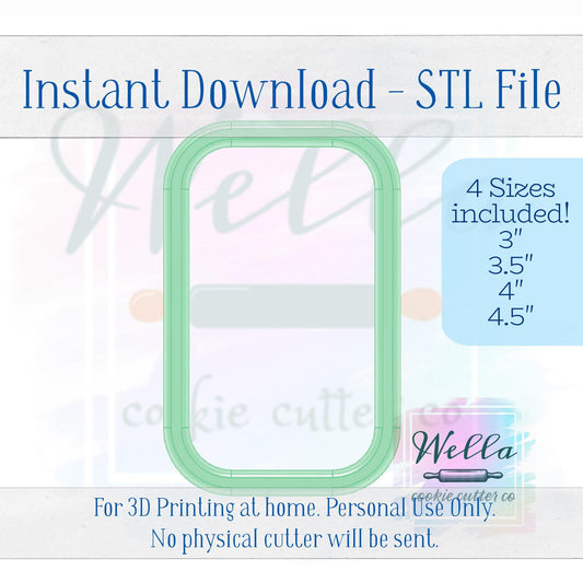 Digital STL File - Hand Sanitizer Cookie Cutter - 4 Sizes