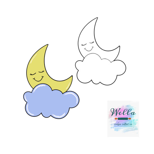 Moon on Cloud Cookie Cutter