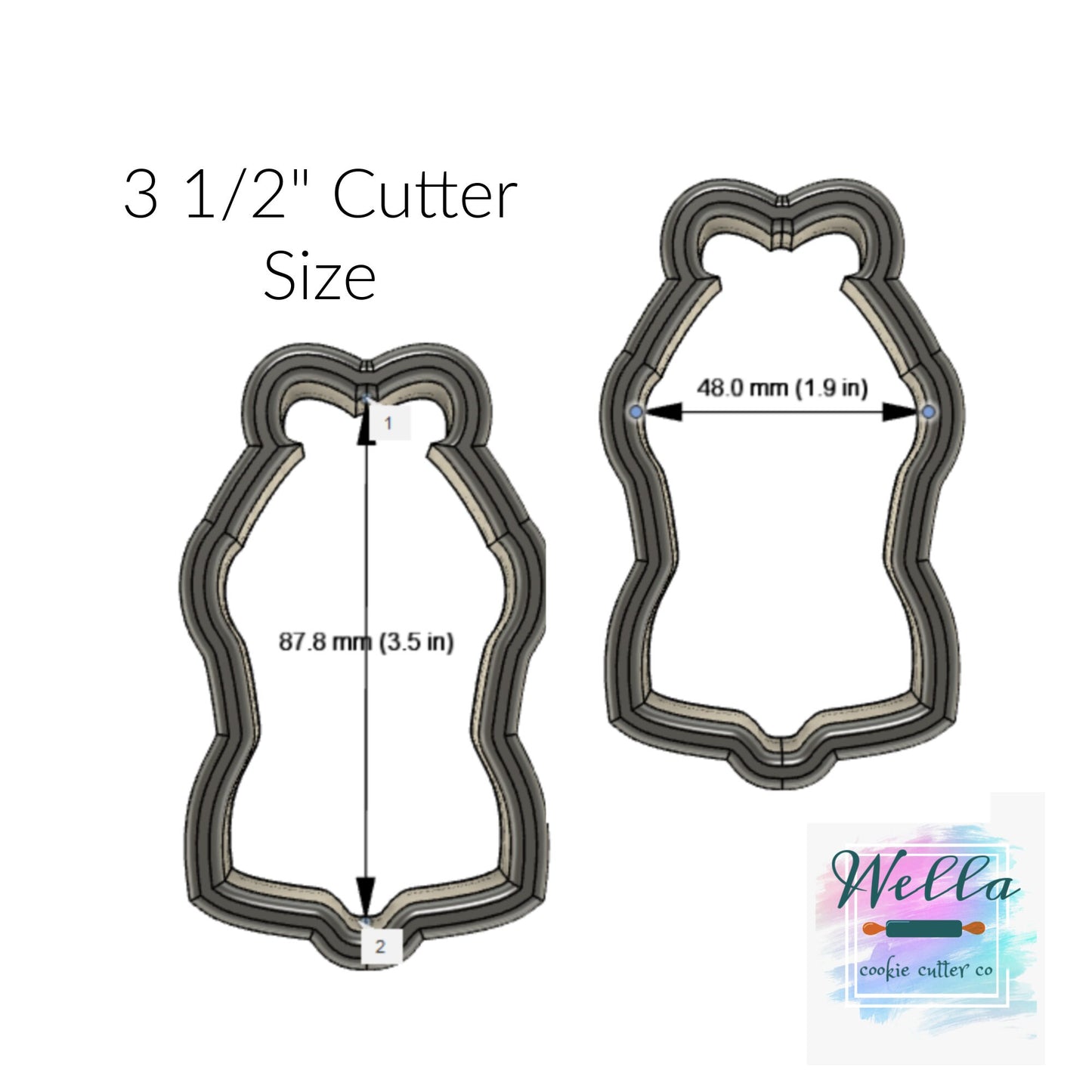 Vintage Swimsuit Cookie Cutter