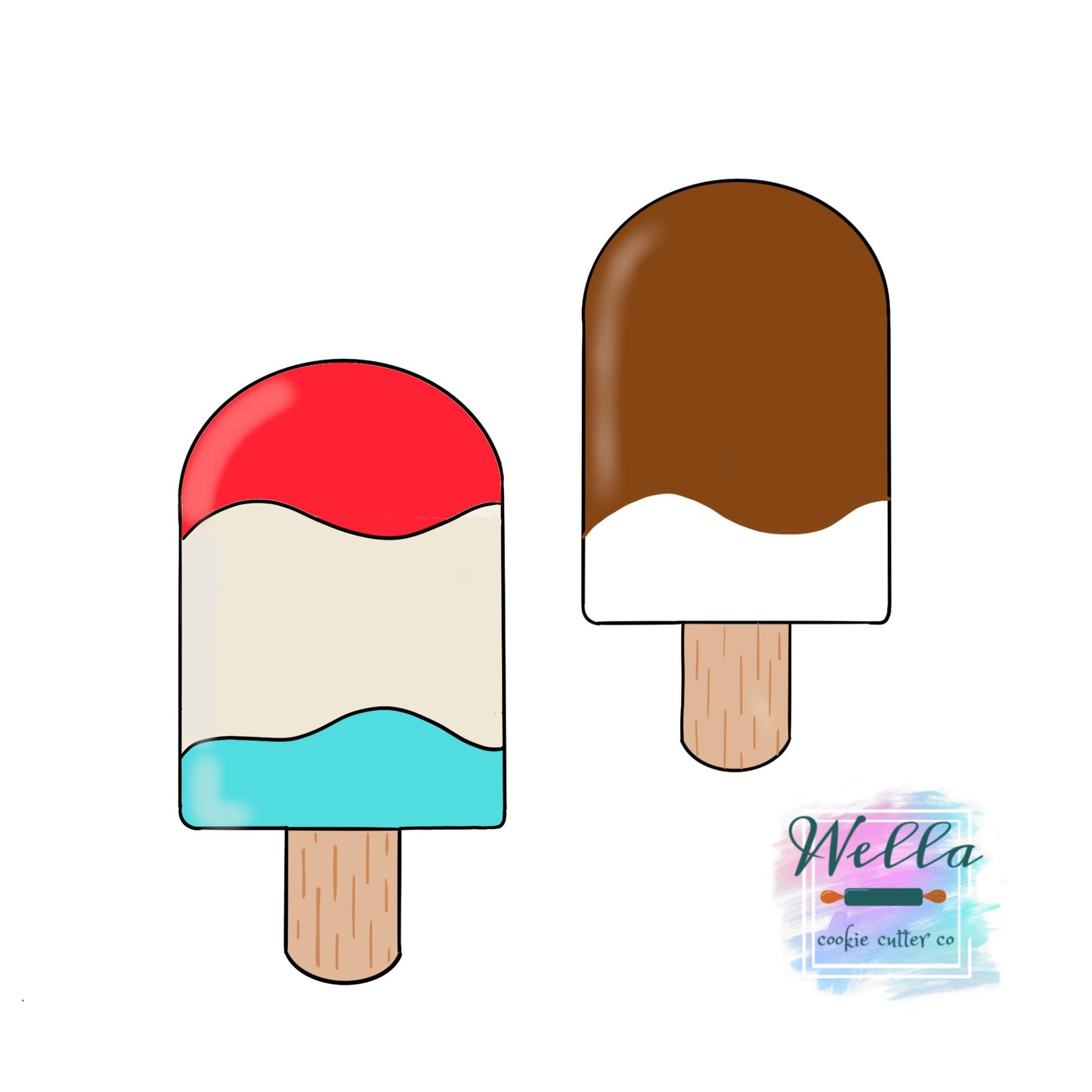 Ice Cream Popsicle Cookie Cutter
