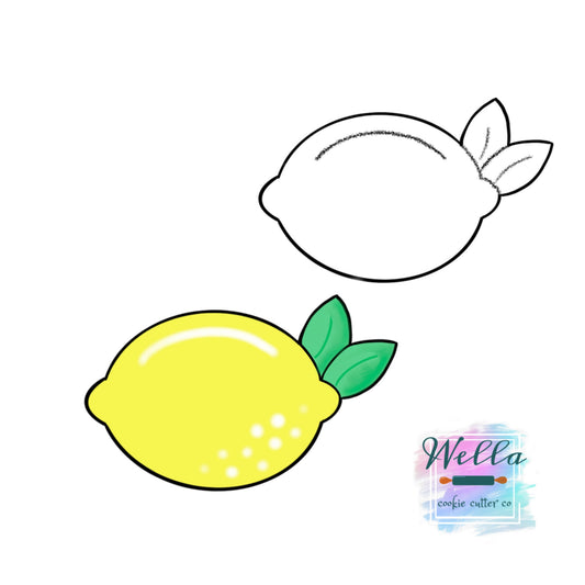 Lemon with Leaves Cookie Cutter