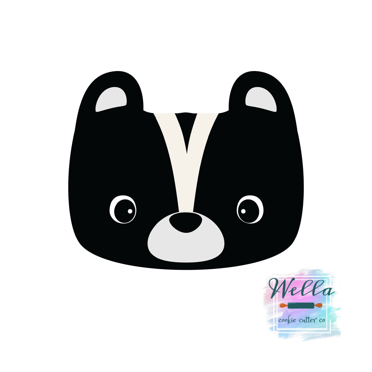 Woodland Cookie Cutter, Bear Face Cookie Cutter, Panda Cookie Cutter, Skunk Cookie Cutter, Wild Animal Cookie Cutter