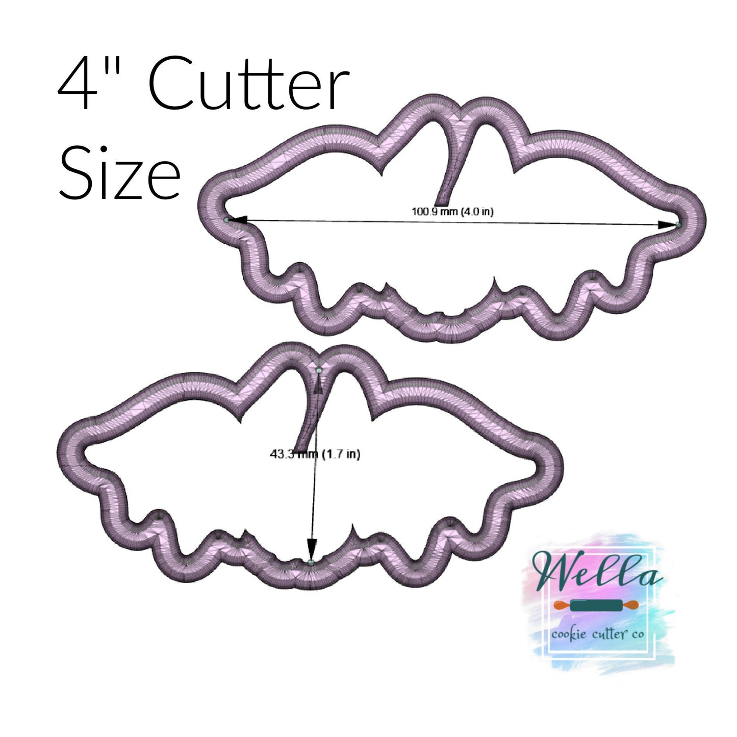 Flying Bat Halloween Cookie Cutter