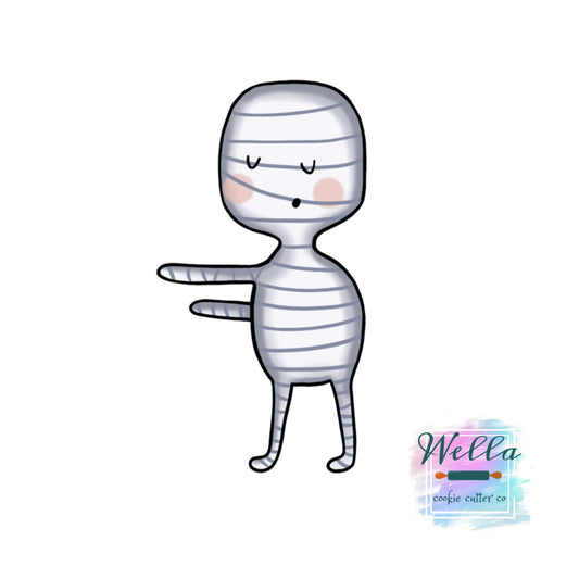 Mummy Halloween Cookie Cutter, Cute Mummy Cookie Cutter