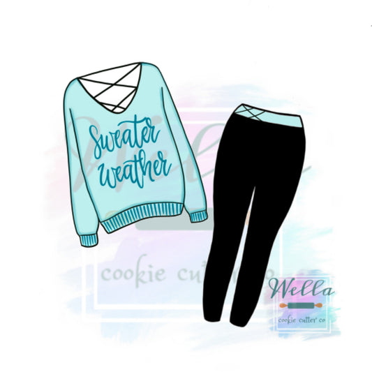 Sweater and Leggings Set Cookie Cutters