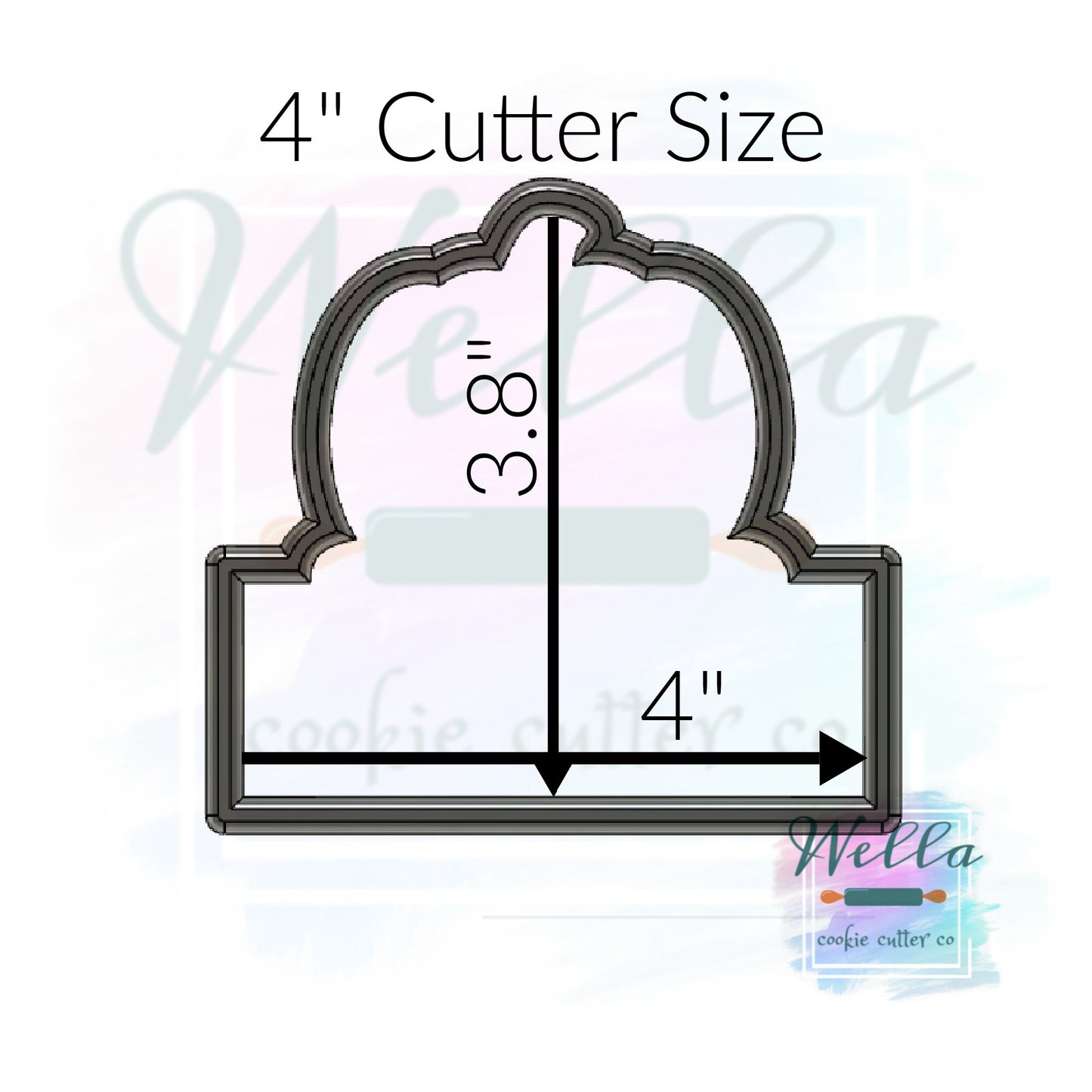 Pumpkin Name Plaque #1 Cookie Cutter, Halloween Cookie Cutter, Halloween Name Plaque Cutter