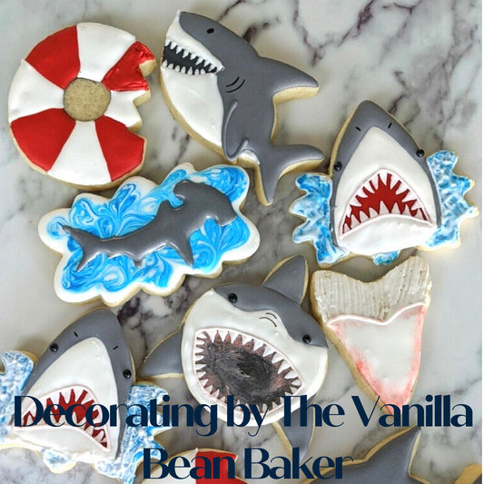 Life Preserver Shark Bite Cookie Cutter, Round - No cut out hole in middle