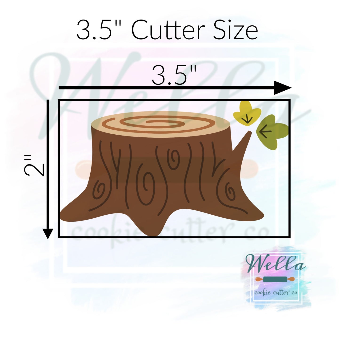 Tree Stump Cookie Cutter, Woodland Cookie Cutter