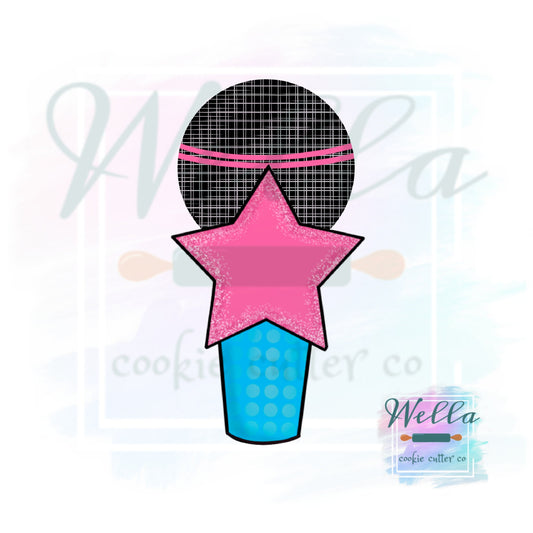 Microphone with Star Cookie Cutter