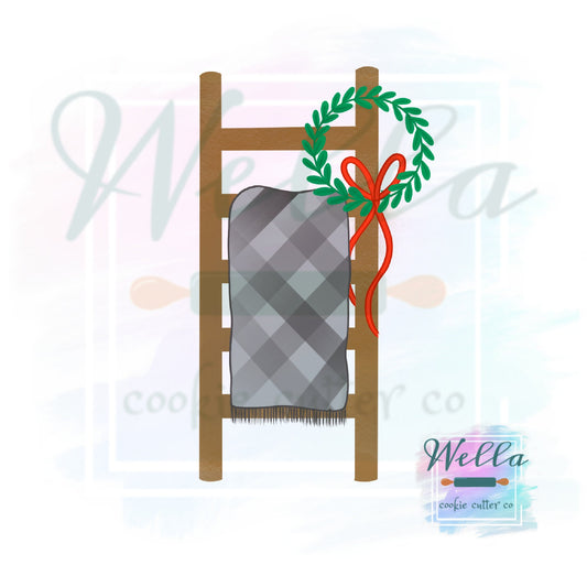 Blanket Ladder with Wreath Cookie Cutter