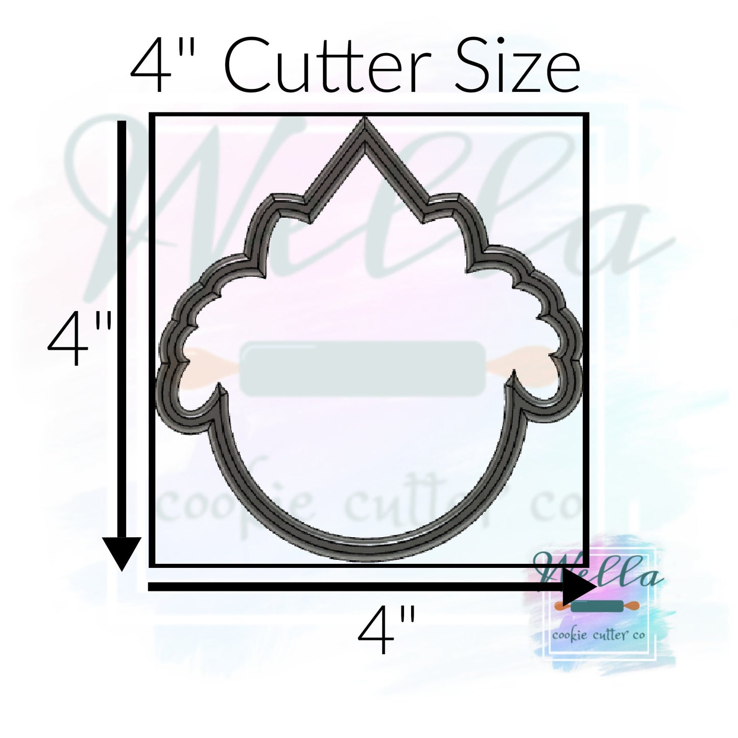 Round Door Hanger with Bow Cookie Cutter, Wood Hanging Sign, Front Door Hanger Cookie Cutter