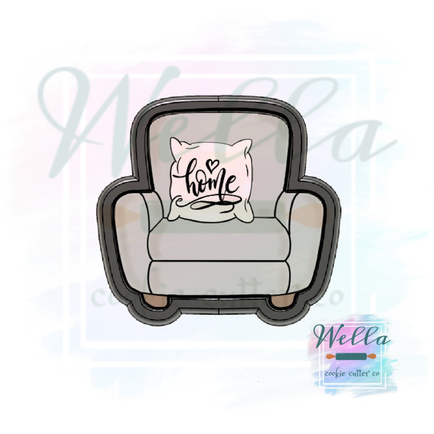 Sofa Chair House Warming Furniture Cookie Cutter, Christmas Chair