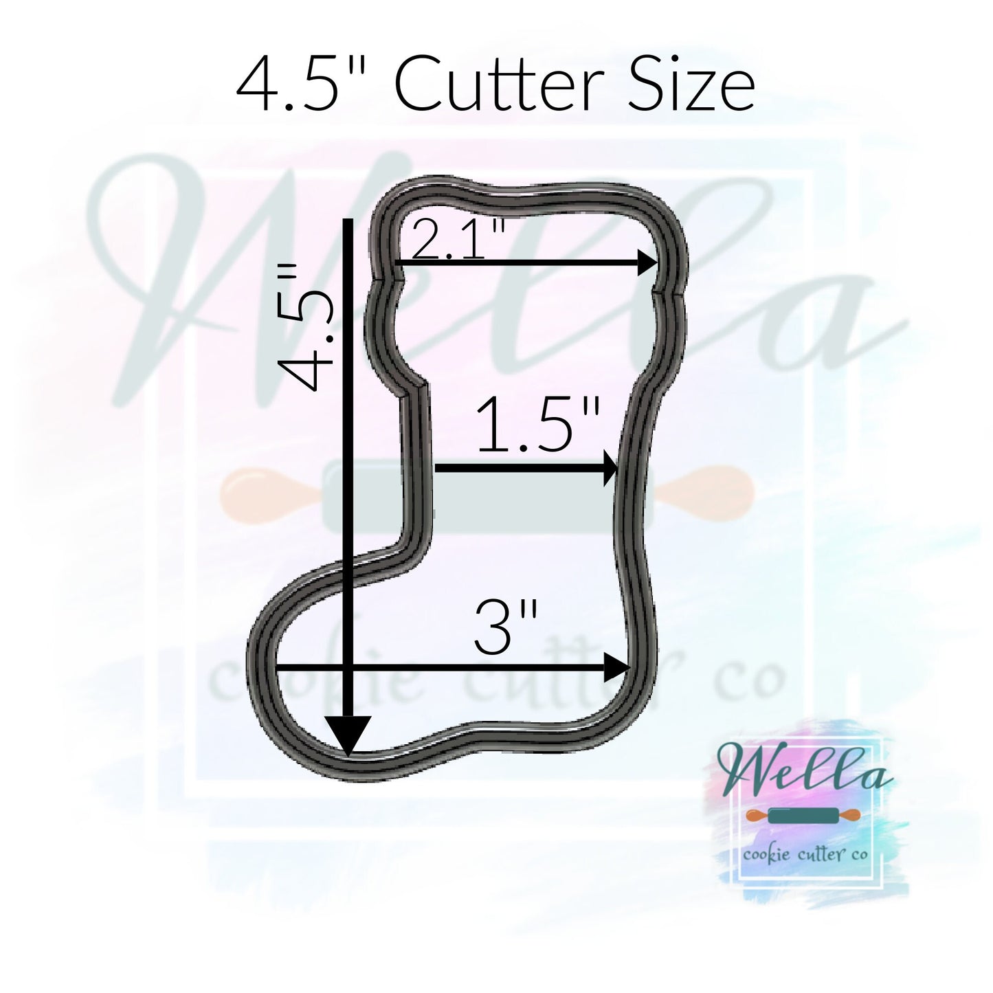 Christmas Skinny Stocking Cookie Cutter